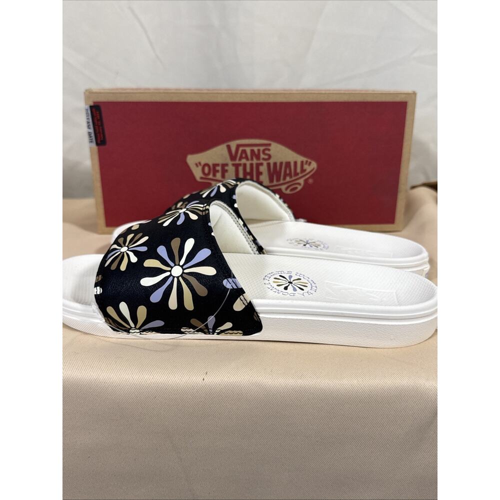 Vans Womens La Costa Slide On Divine Floral Marshmallow Sandals Sz 10 Skater - Picture 5 of 8